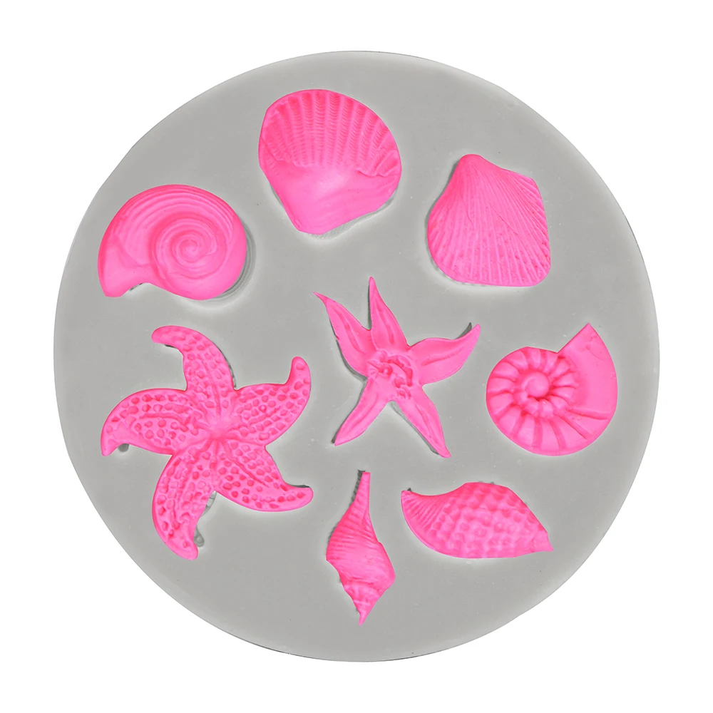 

Baking Tool Ocean Biological Conch Sea Shells Silicone Mold Chocolate Cake Pudding Mold DIY Fondant Cake Decorating Tools
