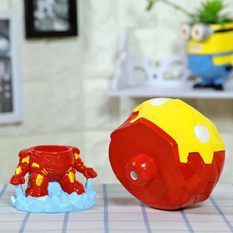 Ceny Avengers kreatywny żywica Bonsai donice na rośliny soczyste doniczka do sadzenia Home Decor Artware domu wielofunkcyjna doniczka