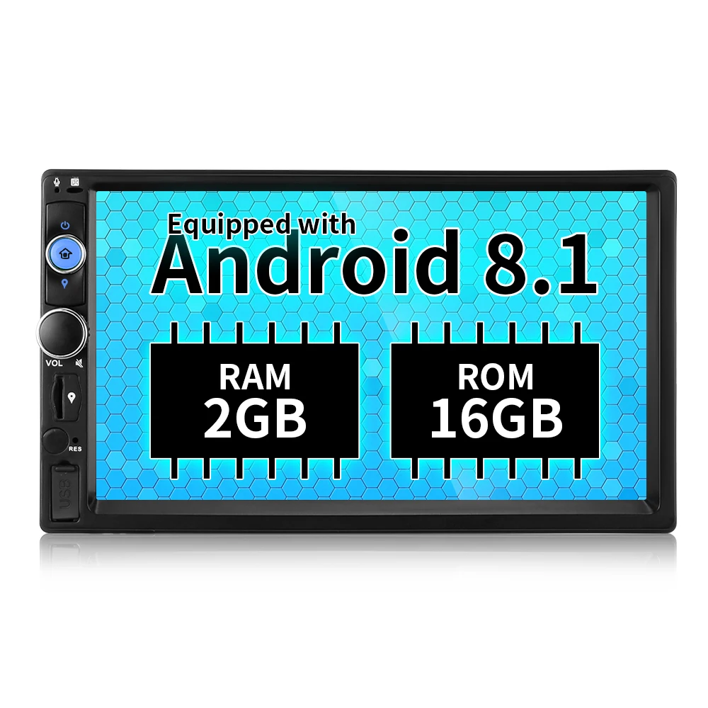 Best ZEEPIN 7inch Quad Core Car Head Multimedia Player Automotive Autoradio 2 Din Android 8.1 Video GPS 3G 4G WiFi BT MirrorLink OBD 0