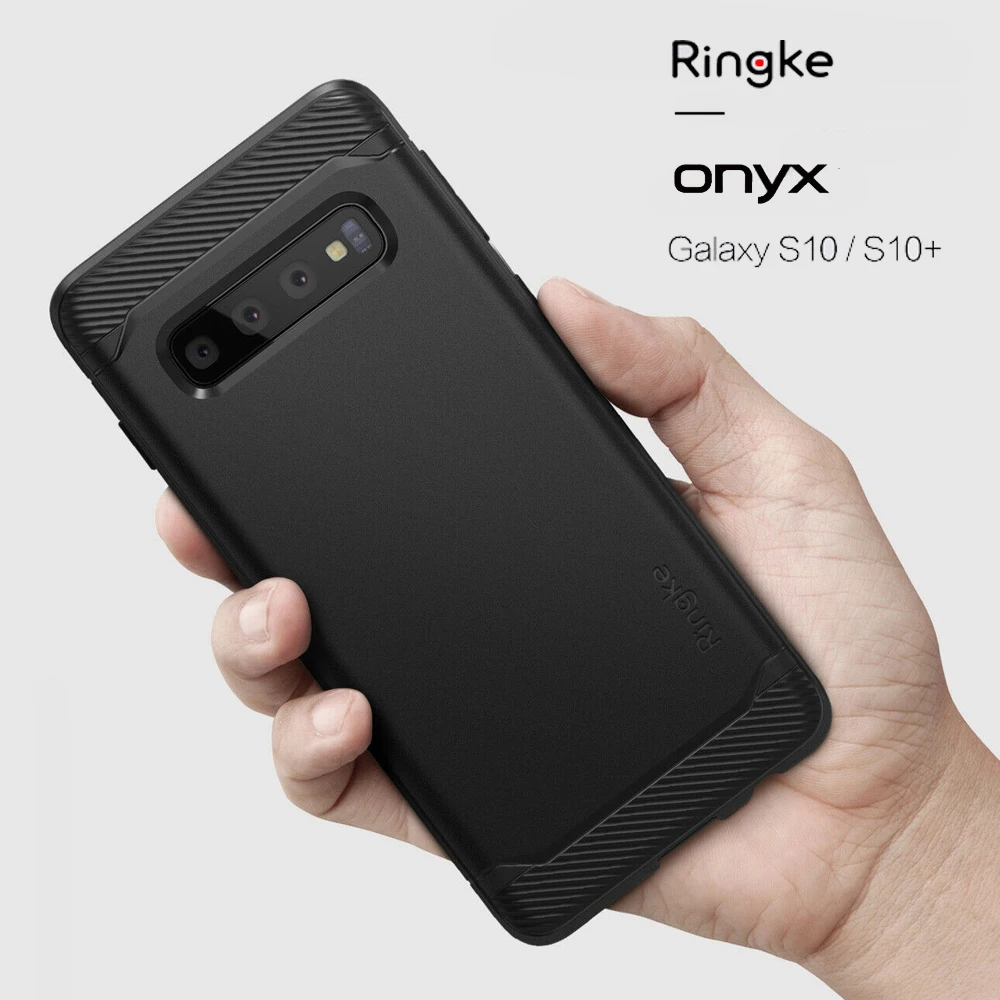 Price Ringke Onyx for Galaxy S10 Plus case Rugged Flexible TPU Defensive cover for Galaxy S10 Black case S10+