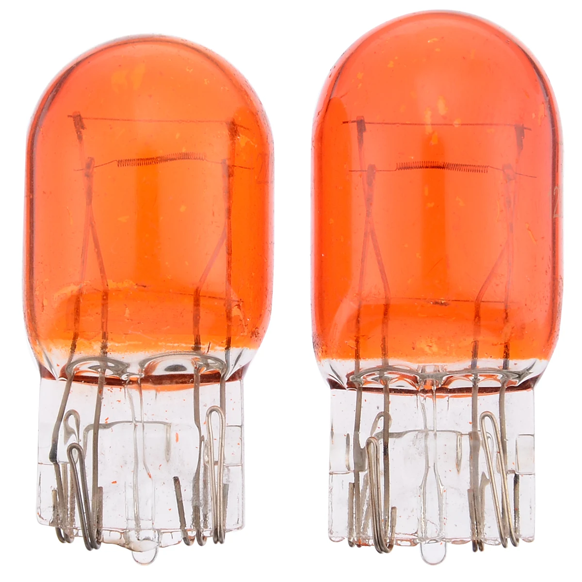 

2pcs Amber 12V W21/5W T20 Dual Filament Car Day-time Running Light Auto Side Tail Break Lamp 7443 Effect Bulb