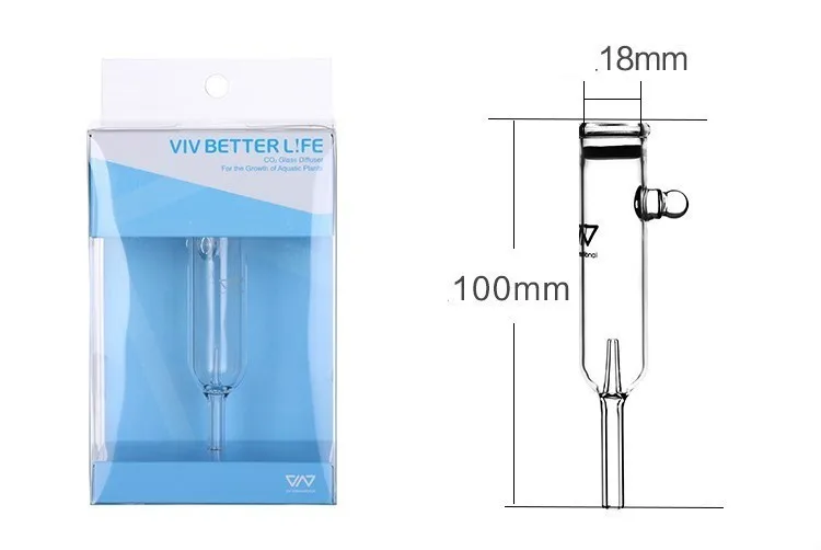 ADA Quailty VIV мини плоский круглый нижний стеклянный регулятор для аквариума подвесной СО2 распылитель аквариума для растений для выращивания рыб