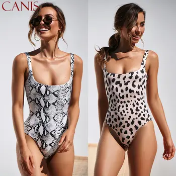 

Sexy Bikini Summer Women One Piece Swimsuit Leopard Print Bandage Bikini Monokini Swimwear Brazilian Bathing Suit Women Outfit