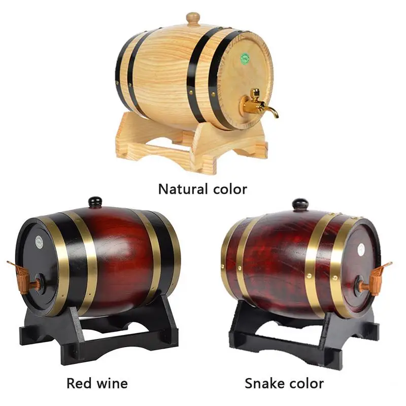 

1.5L/3L Oak Barrel Beer Brewing keg Wine Barrel for Whiskey Rum Port Decorative Barrel Keg Hotel Restaurant Display Oak Barrel