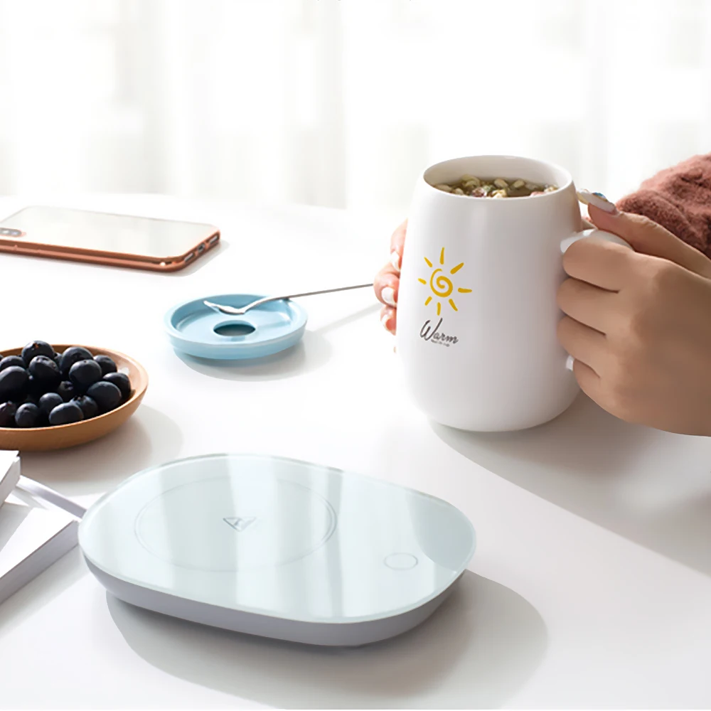 

110V/220V Protable Electric Cup Warmer Heat Beverage Mug Mat Keep Drink Warm Heater Mugs Coaster Household Office Desktop