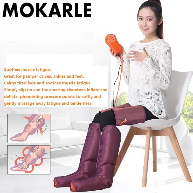 

Air Pressure Foot Massager Electric Multi-Function Beauty Apparatus With Physiotherapy Hand Held Controller- Feet &amp Calves