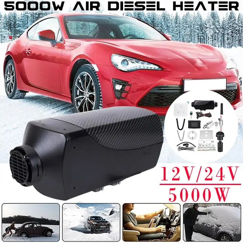 

Car Heater 5KW 12V 24V Air Diesels Heater Parking Heater With Remote Control LCD Monitor for RV Motorhome Trailer Trucks Boats
