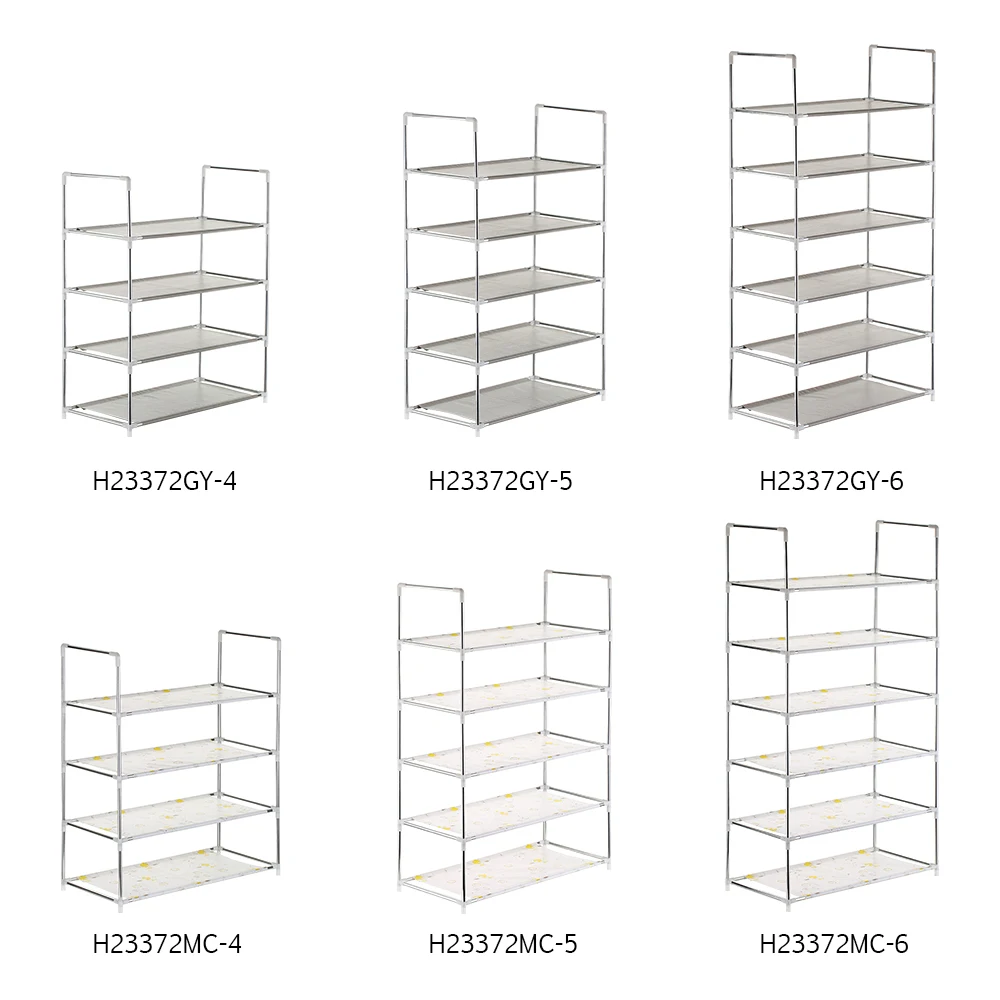 4/5/6 Слои полка для обуви нетканых материалов Сталь трубы просты в установке домашняя обувь; тапочки для шкафа органайзер для хранения на полке стенд держатель Экономия пространства