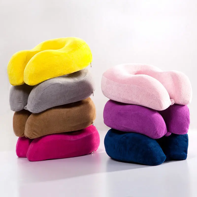 

U Shaped Slow Rebound Memory Foam Pillow Travel Neck Pillows Health Care Headrest for Body Office Flight Car Traveling