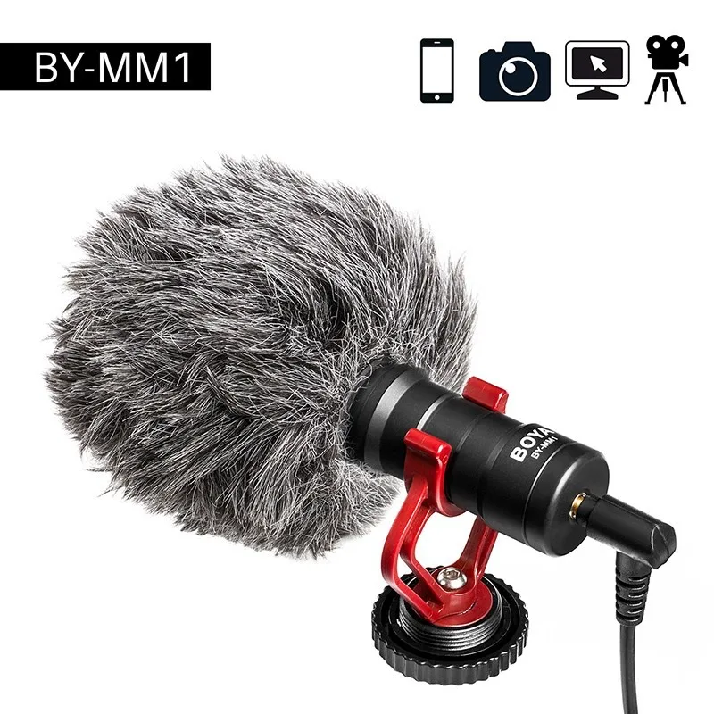 

New BY-MM1 Video Record Microphone Compact VS Rode VideoMicro On-Camera Recording Mic for iPhone X 8 7 Huawei Nikon Canon DSLR