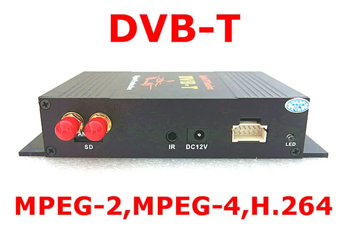 DVB-T автомобильный 140-200 км/ч HD MPEG-4 два чипового тюнера две антенны DVB T Автомобильный цифровой ТВ-тюнер, приемник телеприставка