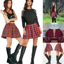 Японская школьная форма для девочек, короткая плиссированная юбка JK, клетчатая мини-юбка