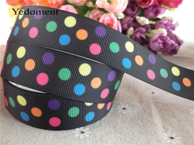 Новое поступление 7/8 '✢ мм узор в горошек grosgrain лента Подарочная упаковка DIY