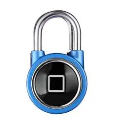 Электронный навесной замок Multi-function Smart Bluetooth Fingerprint 100 г Padlock 300 мАч черный, синий, серый