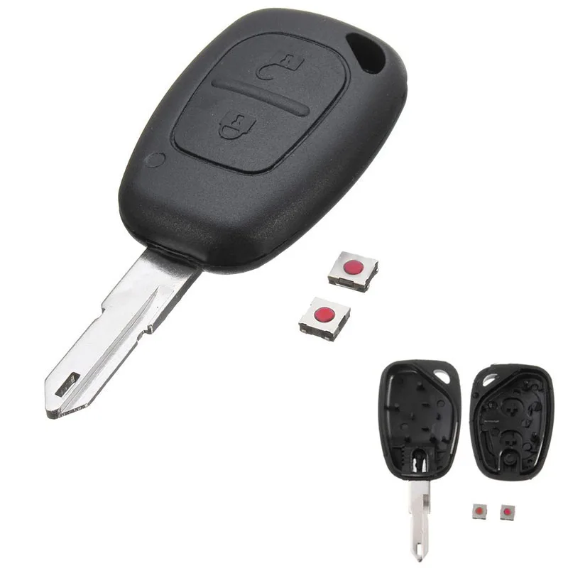 

JX-LCLYL 2 Buttons Remote Key Fob Case Shell For Renault Trafic Vivaro Master Kangoo