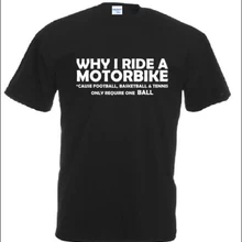 Дизайнерская футболка, новинка, крутая Мужская футболка с коротким рукавом, почему я езжу на велосипеде, футболка с логотипом мотоцикла, подарок, Мужская Байкерская мотоциклетная футболка
