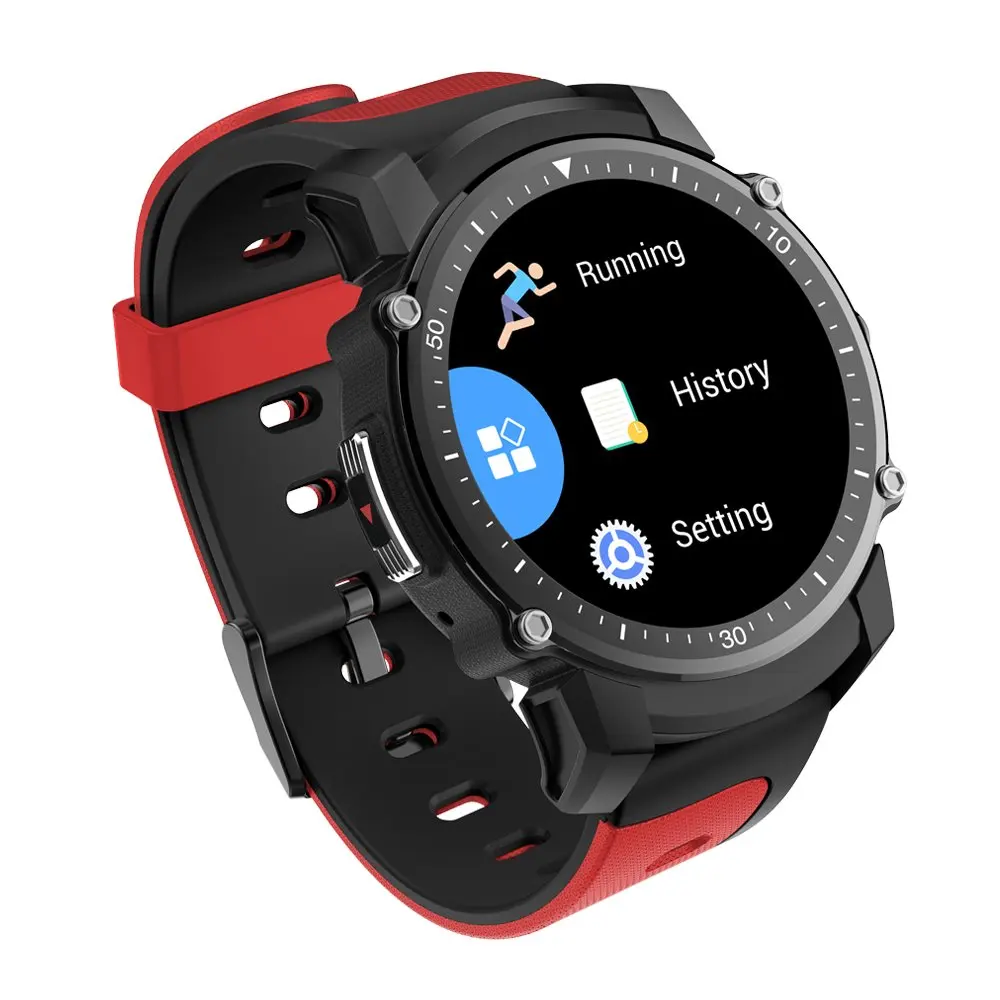 Sports Smart Watch Android 5.0 And Ios 8.0,Ip68 Waterproof Heart Rate Monitoring,Pedometer,Gps Information Reminder Sports Wat