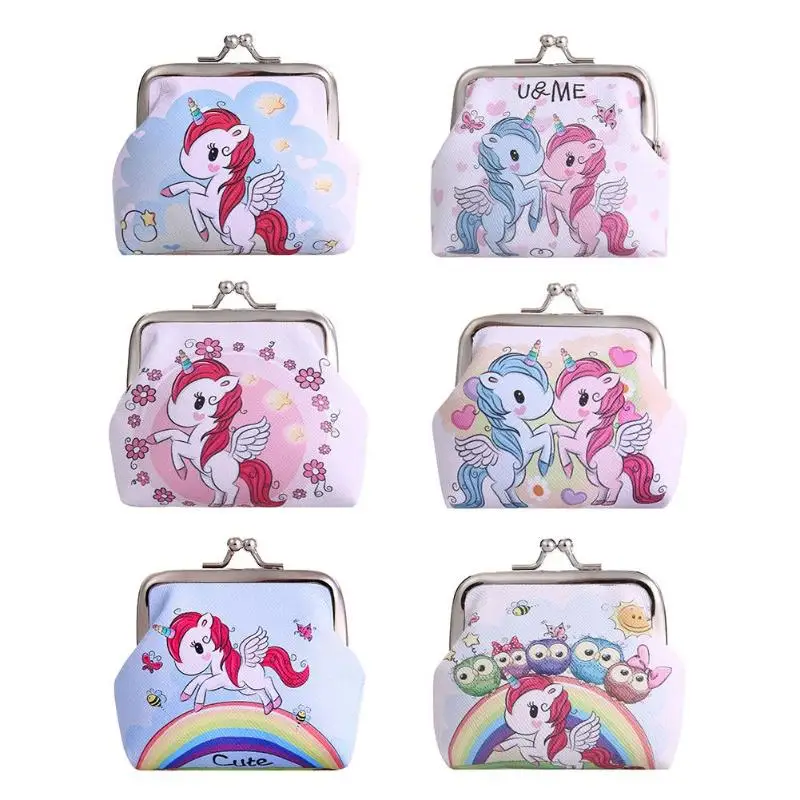 

Women Mini Unicorn Wallet Card Holder Case Coin Purse Clutch Change Bag Children's Wallets Change Holder carteira monederos