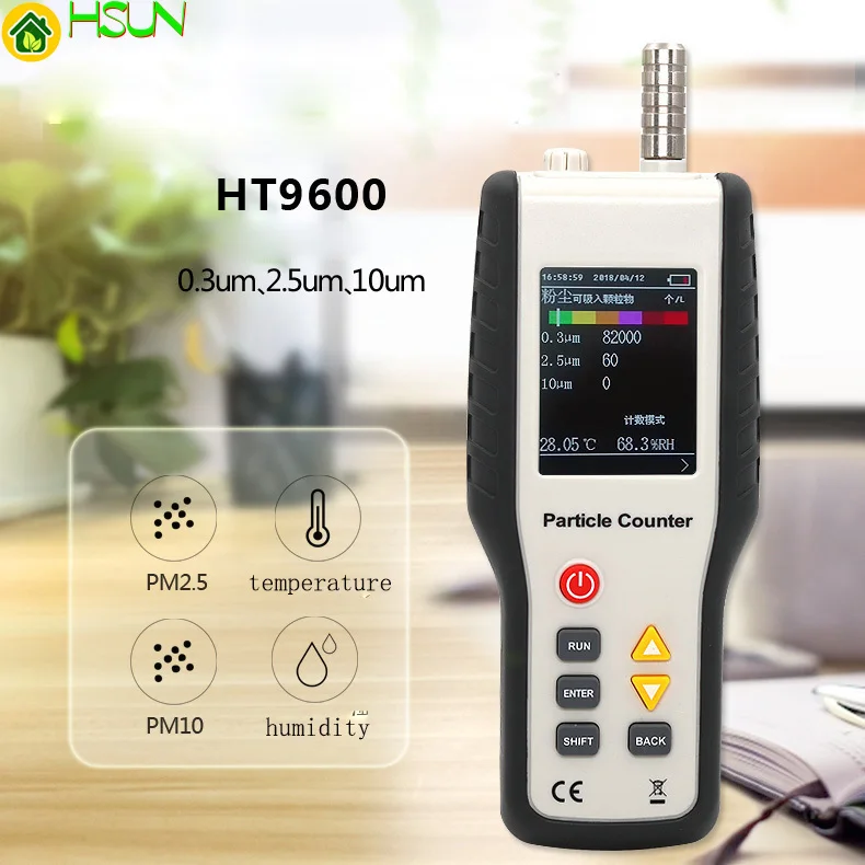 

4 in 1 PM2.5 PM10 Detector Gas Analyzer Temperature Humidity Meter Particle Dust Laser Thermometer Hygrometer PM2.5 Air Monitor