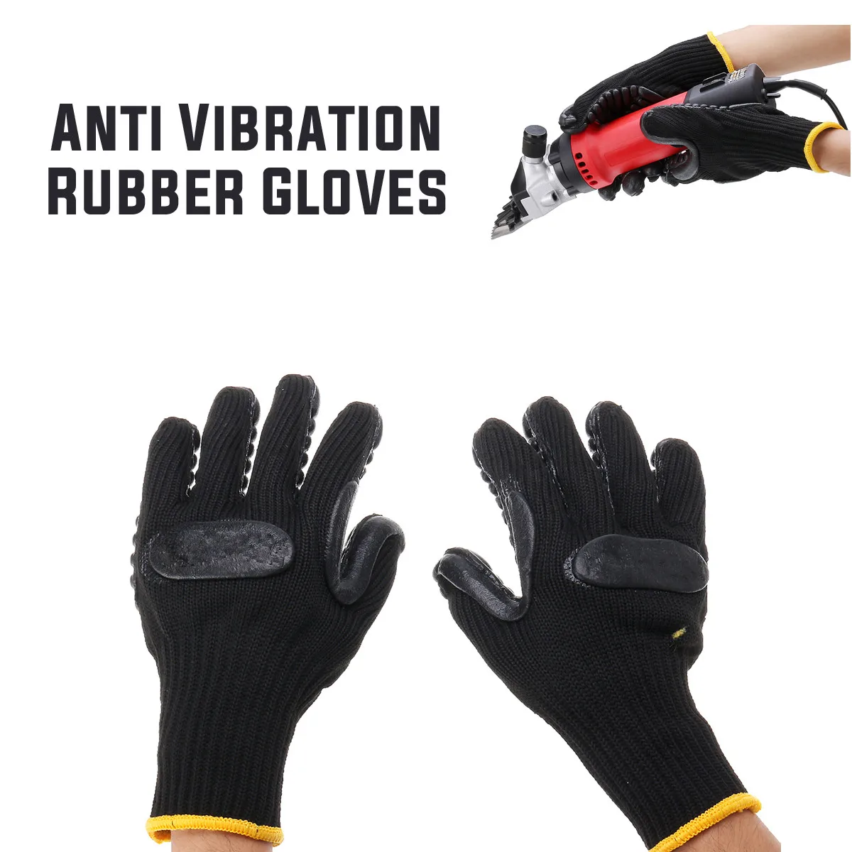 

1 Pair Anti Vibration Working Gloves Vibration and Shock Gloves Anti Impact Mechanics Work Gloves Cut Level 5