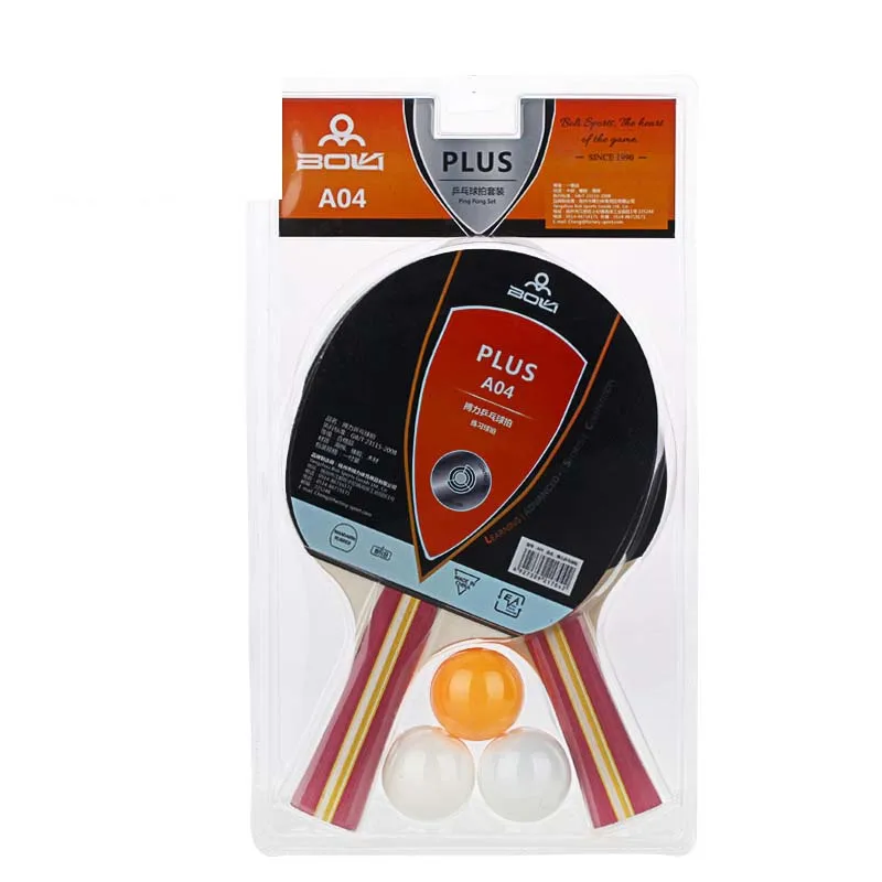 

Training Wood Table Tennis Racket Single Rubber Pingpong Paddle Sets Pingpong Racket Paddle Bat - Long Handle