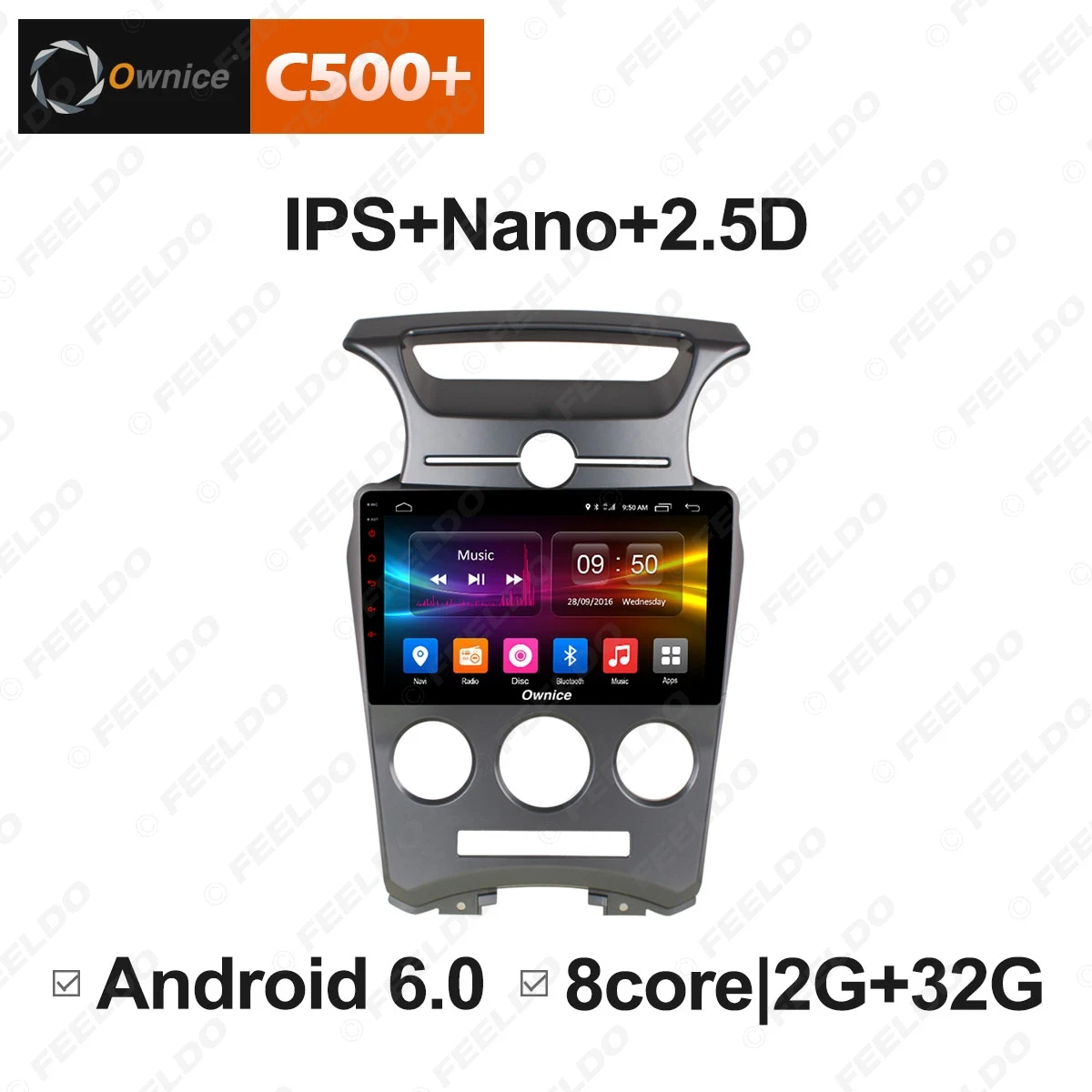 Excellent LEEWA 9" 2.5D Nano IPS Screen Android 8.1 Octa Core/DDR3 2G/32G/4G LTE Car Media Player With GPS/FM For KIA Carens 2007-2011 MT 2