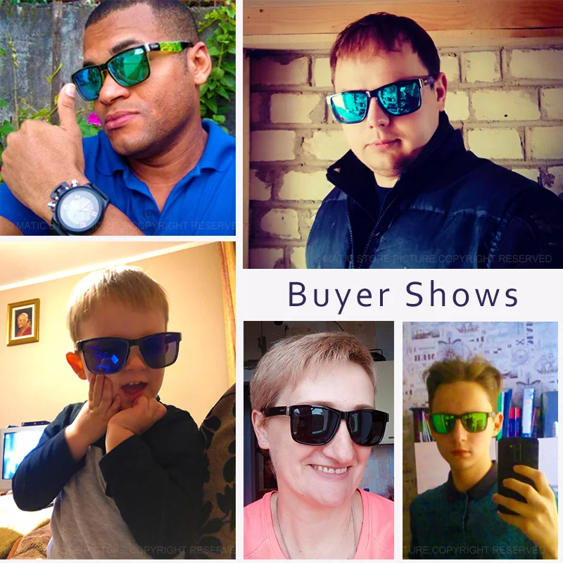 MATIC винтажные квадратные зеленые поляризованные линзы очки мужские