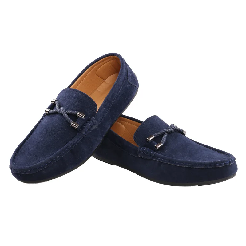 UPUPER Spring Summer NEW Men's Loafers Comfortable Flat Casual Shoes Men Breathable Slip-On Soft Leather Driving Shoes Moccasins
