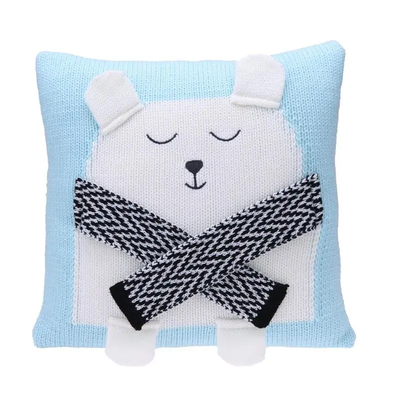 Lovely Chair Seat Cushion Cover Cartoon 3D Bear Knitted Kids Baby Sofa Bed Decorative Pillowcase Photography Props Lovely Chair Seat Cushion Cover Cartoon 3D Bear Knitted Kids Baby Sofa Bed Decorative Pillowcase Photography Props