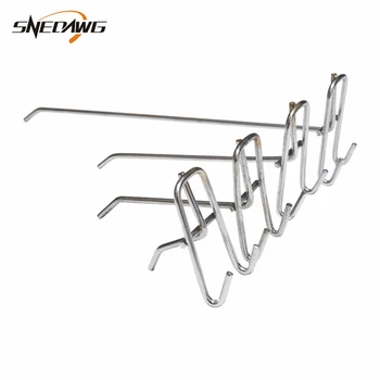 

5pcs Grid Wall Bracket Hooks 50/100/150/200/250mm Grid Wall Display Hook Store Supermarket Metal Hanger Display Hook