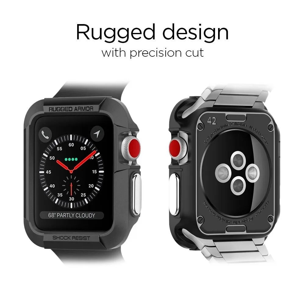 Прочный армированный резиновый чехол для Apple Watch 4, 3, 2, 1, 40 мм, 44 мм, защитный термополиуретановый защитный чехол для Iwatch 42 мм