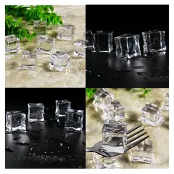 5 шт 25 мм многоразовые искусственный лед кубики искусственный акрил Кристальные кубики Свадебная вечеринка Декор виски прилавок-витрина