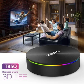 

T95Q 4Gb Tv Box Android 8.1 Lpddr4 Amlogic S905X2 Quad Core 2.4G&5Ghz Dual Wifi Bt4.1 1000M H.265 4K Media Player