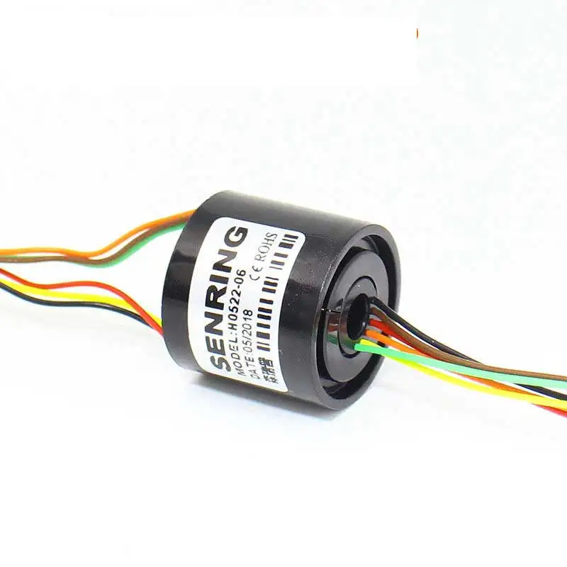

Through Bore Slip Ring 6 Wires 2A Current Slipring Hollow Rotate Connector Hole 5mm Conductive Rings