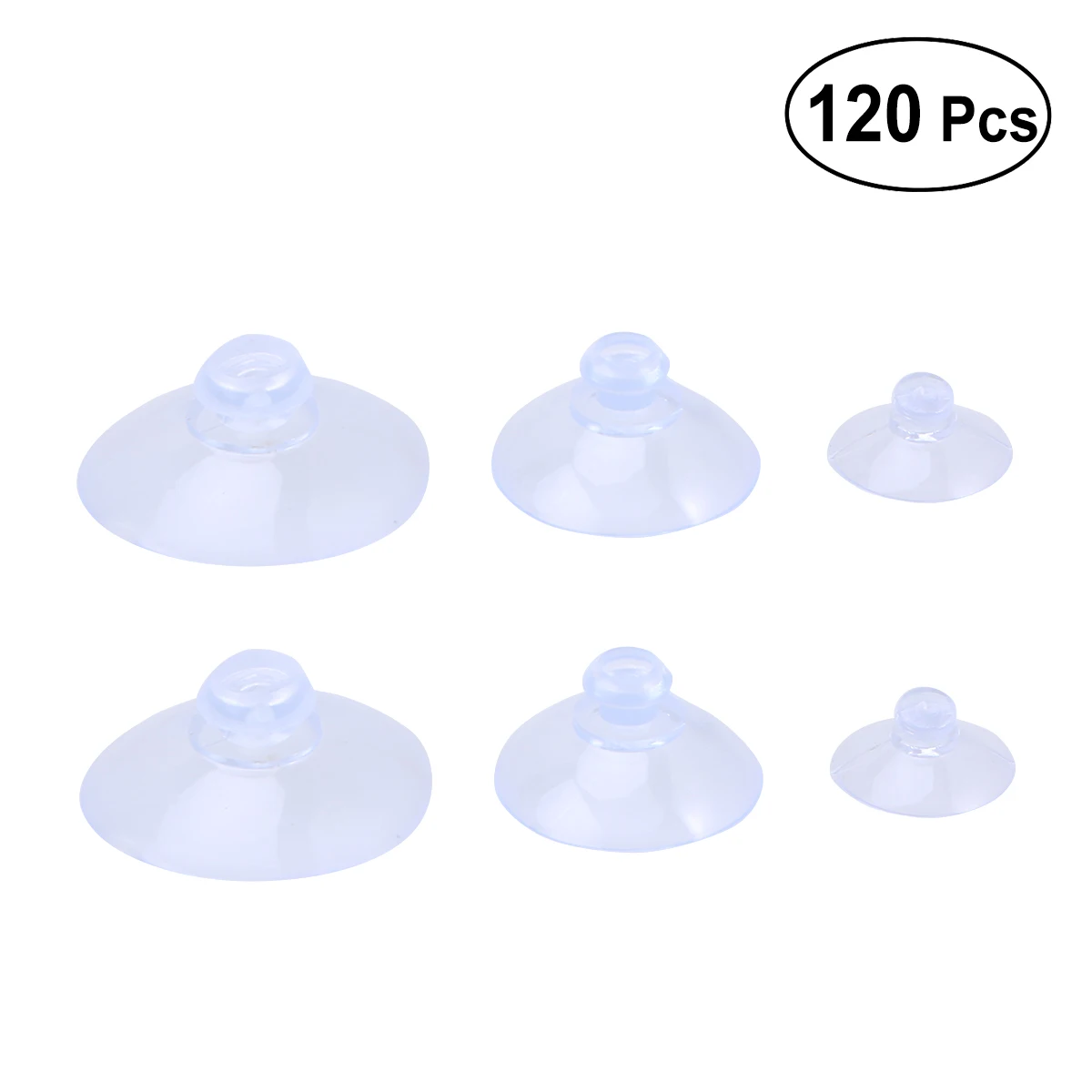 90 PCS Strong Suction Plastic Clear Suction Cups Wall Hangers Sucker