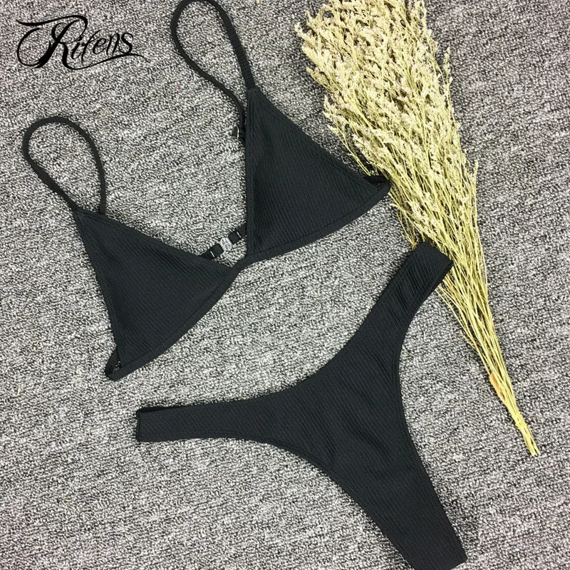 Urifens Biquinis Feminino 2019 бандажные однотонные купальники пляжные женские летние Mujer