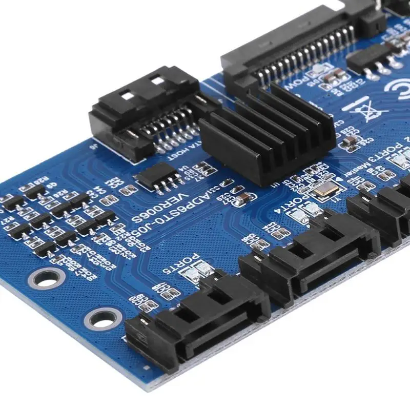 

SATA Expansion Card 1 to 5 Port SATA3.0 Controller Card Motherboard 6Gbps Multiplier SATA Port Riser Card Adapter for HDD Comput
