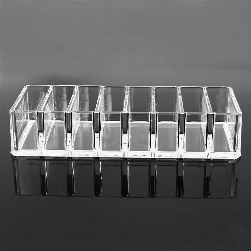 

Durable Modern 8 Slot Clear Acrylic Compact Holder Powder Blush Storage Makeup Case Organiser Home Cosmetic Storage Box