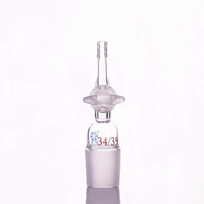 Straight suction connector Glass valve 34/35 Joint with stopcock standard ground mouth piston | Канцтовары для офиса и дома