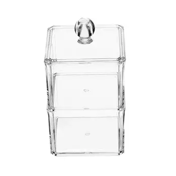 

1 Pc Storage Box Double Layers Acrylic Transparency Sorting Container Tea Bag Organizer Storage Container with Dustproof Cover