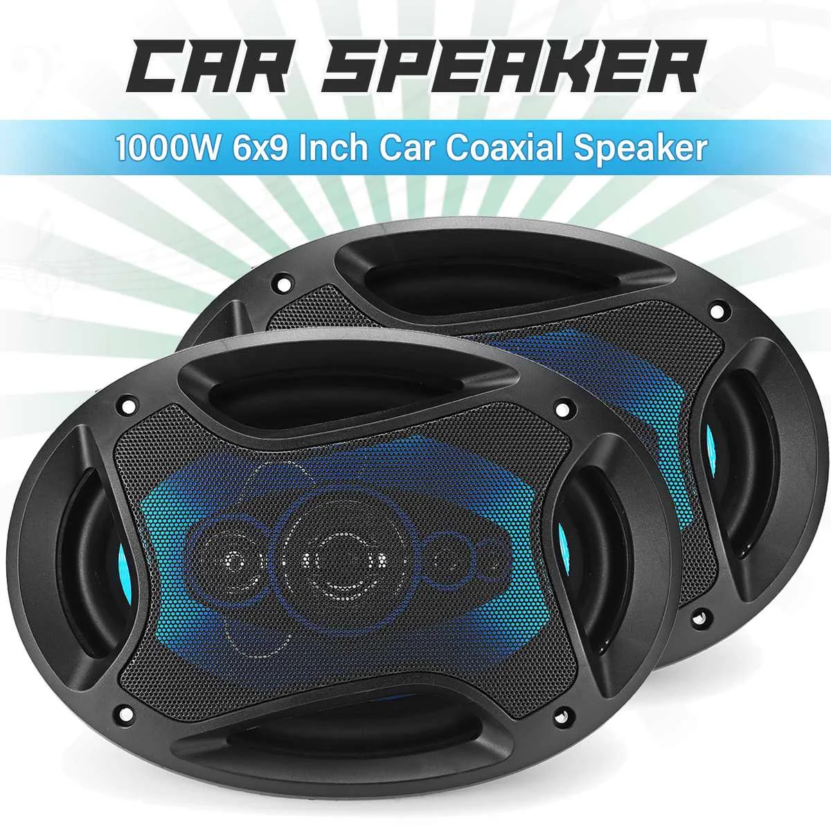 12V 1000W 6X9 Inch 2 Way Mobil Coaxial Speaker Auto Kendaraan Audio