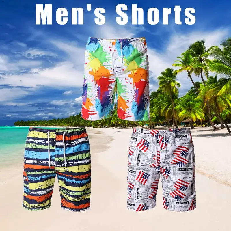 

Summer Mens Beach Shorts Quick-Drying Seaside Leisure Camouflage Printing Fashionable Swimsuits Running Sports Surfing Shorts
