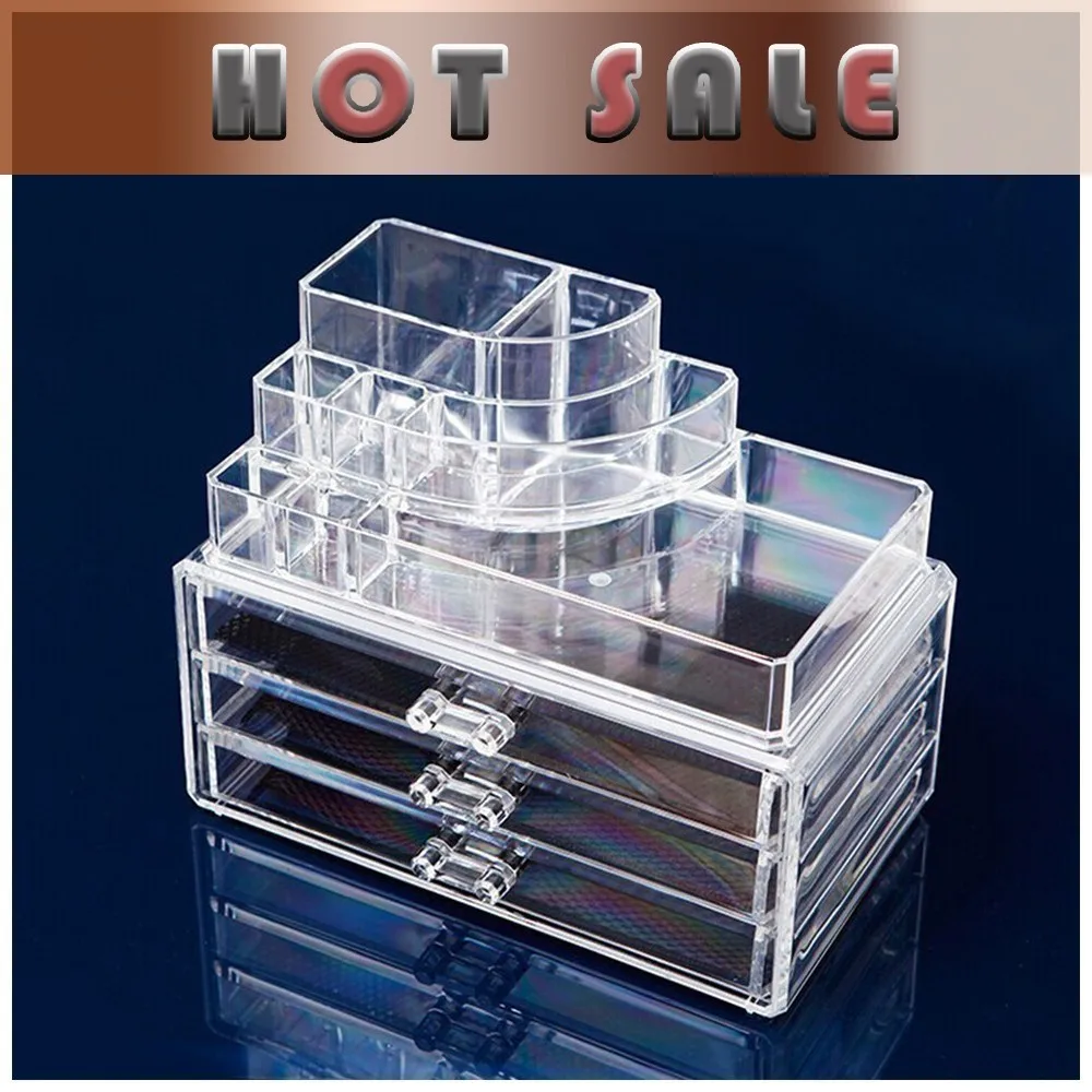 

On sale SYU Arrivals Multi-layer large capacity drawer type transparent cosmetic plastic storage box desk accessories