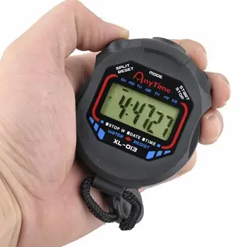 

Professional Digital Handheld LCD Chronograph Sports Stopwatch Timer Stop Watch with String