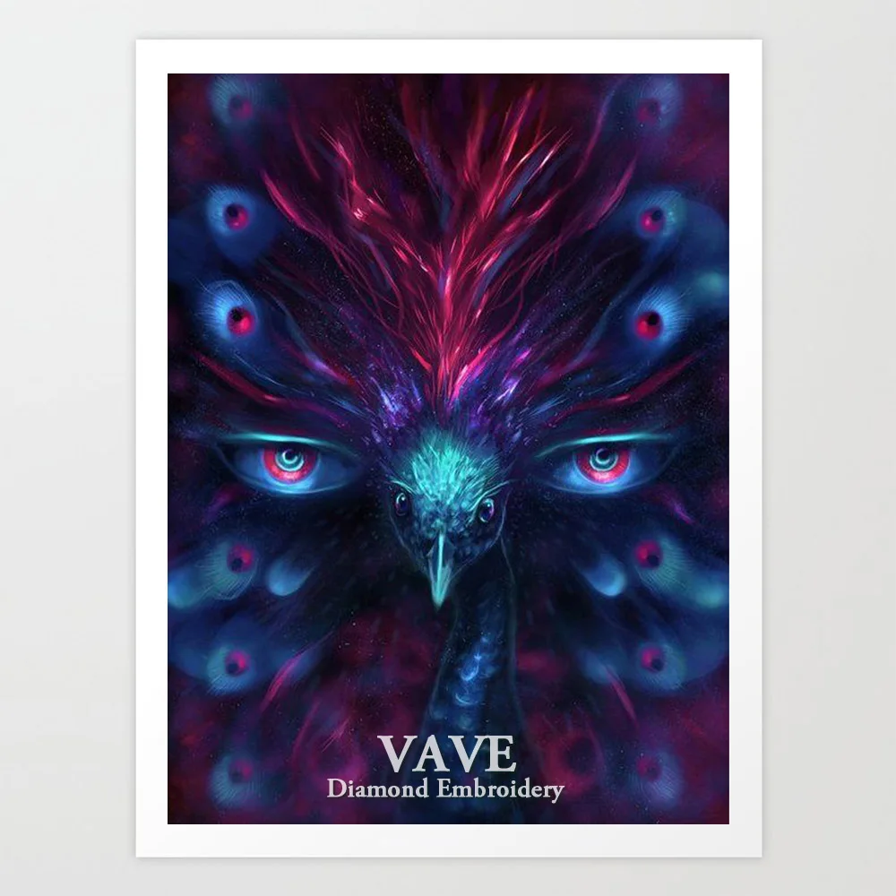 

VAVE Diamond Painting Cross Stitch Peacock 5D DIY Diamond Embroidery Sale Full Square Diamond Mosaic Picture of Rhinestone Gift
