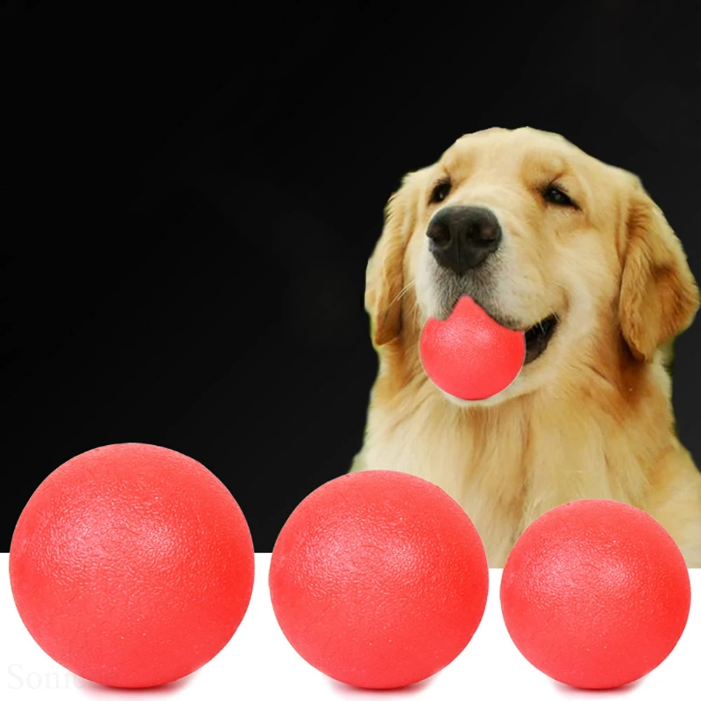 Solid Indestructible Red Small Large Dog Ball Toy for Pet Dog Biting Playing Solid Indestructible Red Small Large Dog Ball Toy for Pet Dog Biting Playing