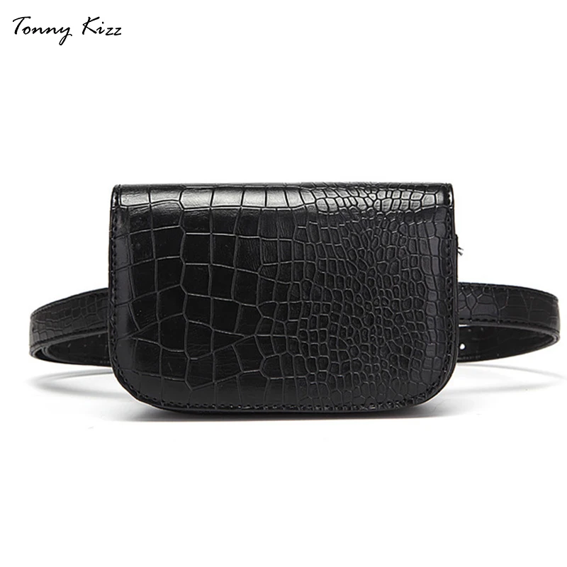 

Tonny Kizz style waist bag for women mini belt bags female waist packs with alligator prints pu leather high quality new arrival