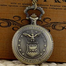 IBEINA, Соединенные Штаты, тема ВВС, Полный Охотник, кварцевый гравированный брелок, ретро кулон, карманные часы, цепочка, подарок, пожарный тематика