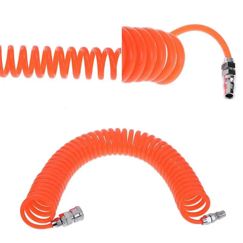 

6M/9M Flexible Polyurethane PU Air Compressor Hose Tube Air Tools With Connector PP20 Spring Spiral Pipe for Compressor Air Tool