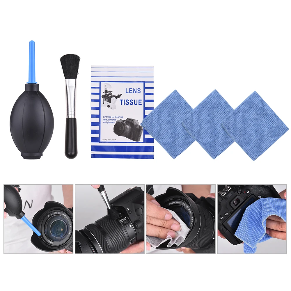 Buy 3 in 1 Dust Cleaner Camera Cleaning Kit Lens Brush Cleaning Cloth Air